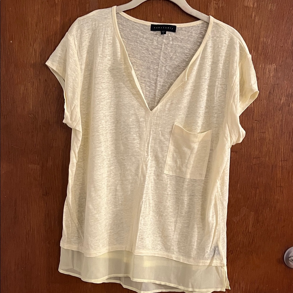 Sanctuary soft yellow brand new Short Sleeve Tee